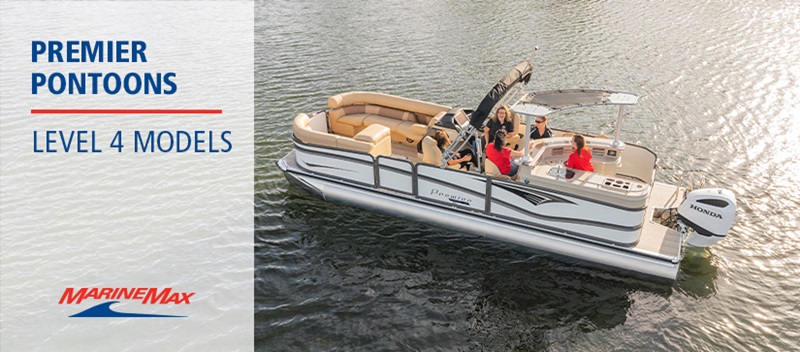 A family enjoys a Premier Pontoon