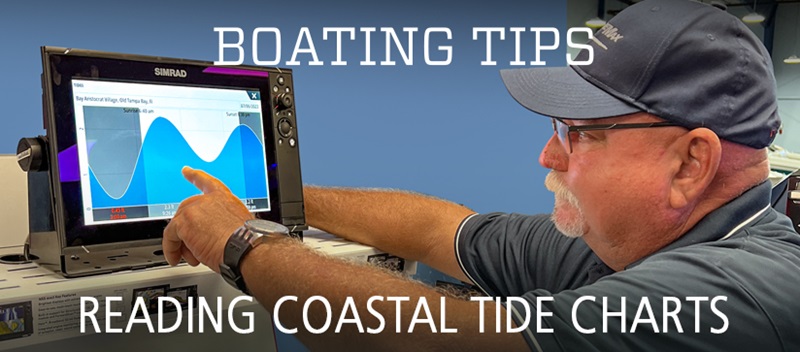 Captain Keith reading a coastal tide chart