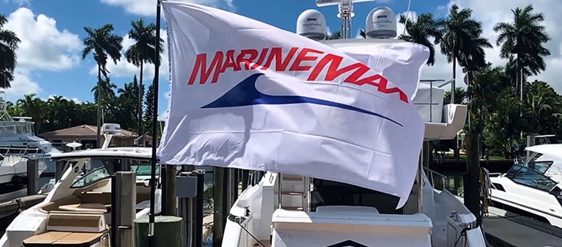 A MarineMax flag