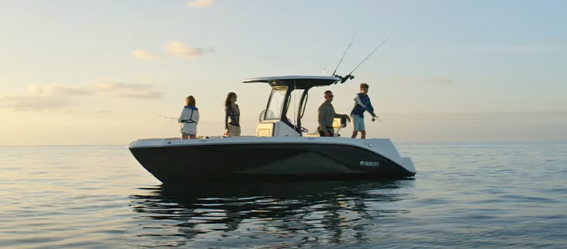 people fishing on a Yamaha