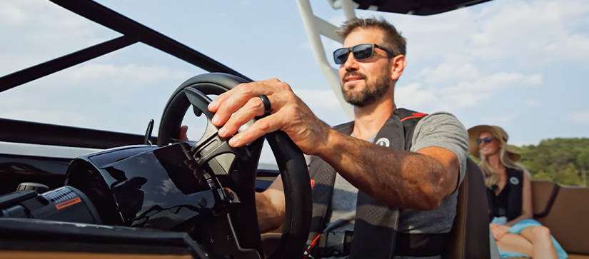 man driving a Yamaha