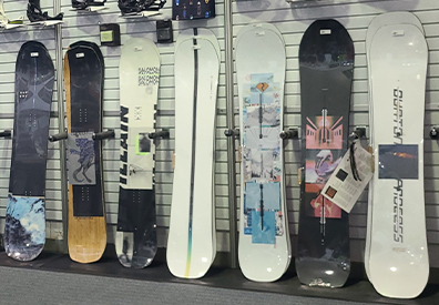 snowboards display