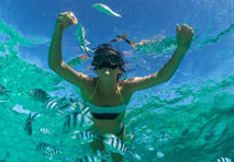 woman snorkeling