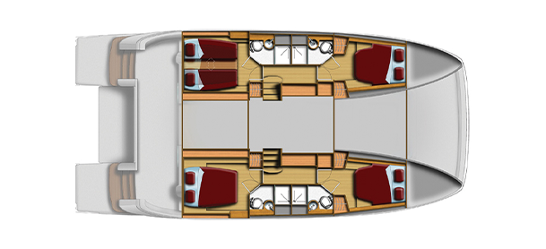 Floorplan of the MarineMax 484 