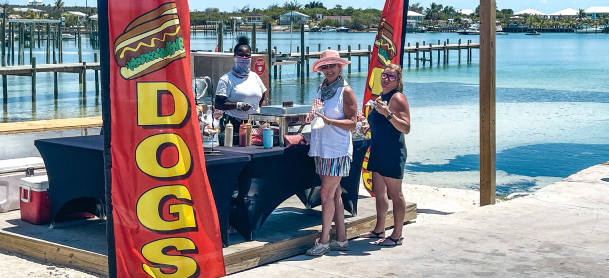 Hot dog stand in the Bahamas