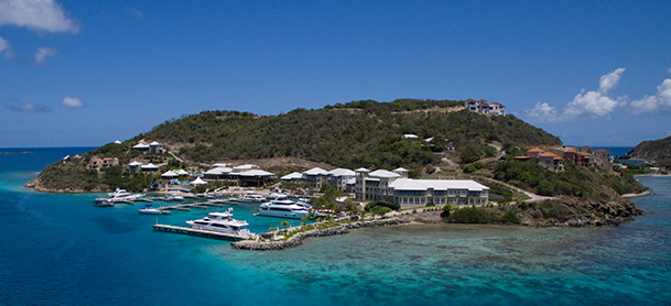 Aerial view of Scrub Island
