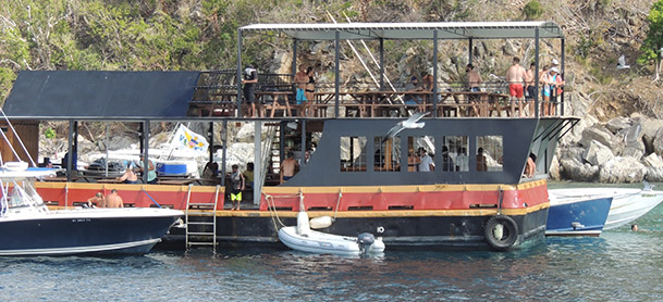 Willy T's Floating Bar in the British Virgin Islands