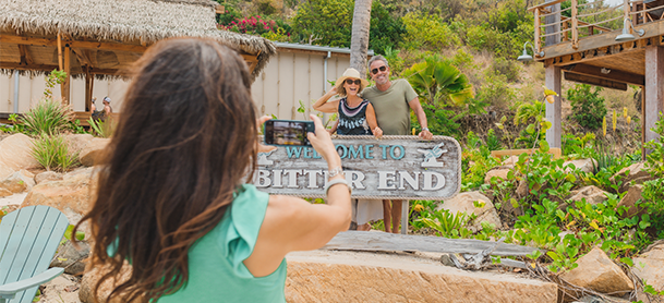 women taking a picture of others in the BVI