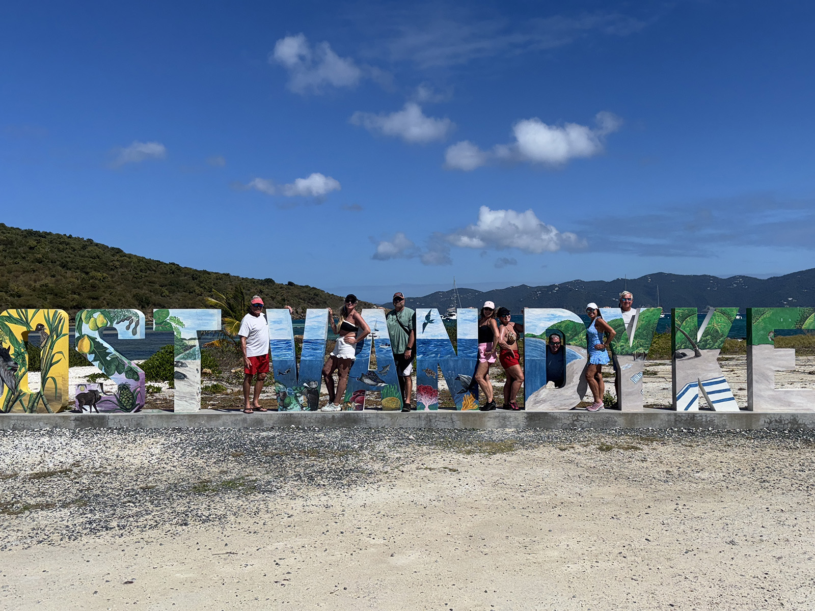 Dennis Noell and family at Jost Van Dyke