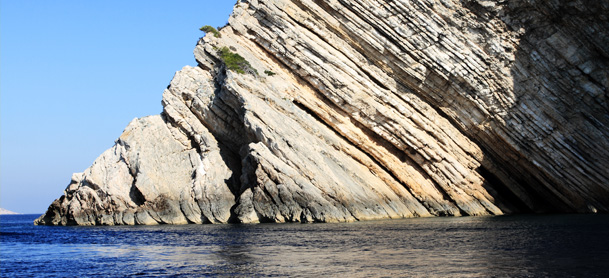 Cliffs over water in Croatia
