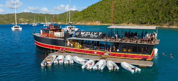 Willy T's on the coast of Norman Cay