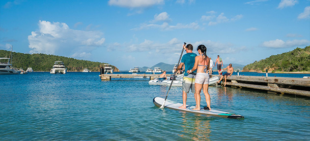 Couple on paddleboard in BVI