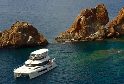 yacht at sea