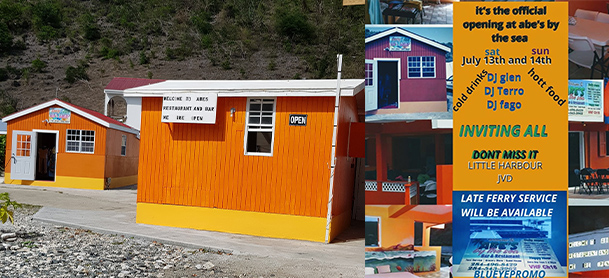 Abe's by the Sea restaurant and shop in the BVI