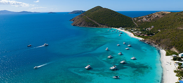 Coast line of a British Virgin Island 