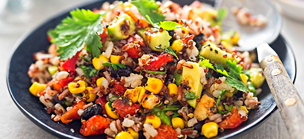 A fiesta quinoa salad