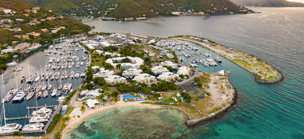 sky view of the BVI