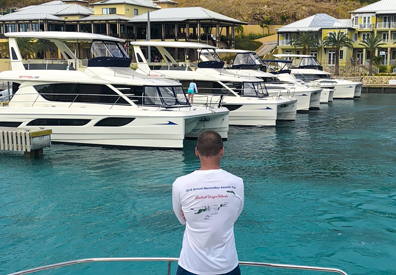 Taking in the view from the deck of a yacht