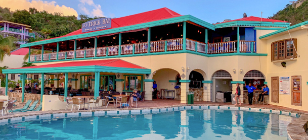 exterior view of the restaurant at leverick bay