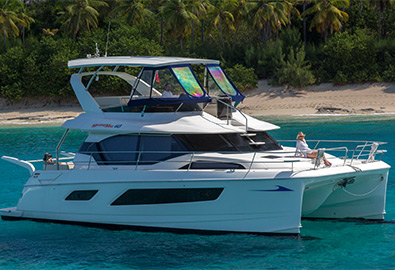 MarineMax 443 Power Catamaran on the water