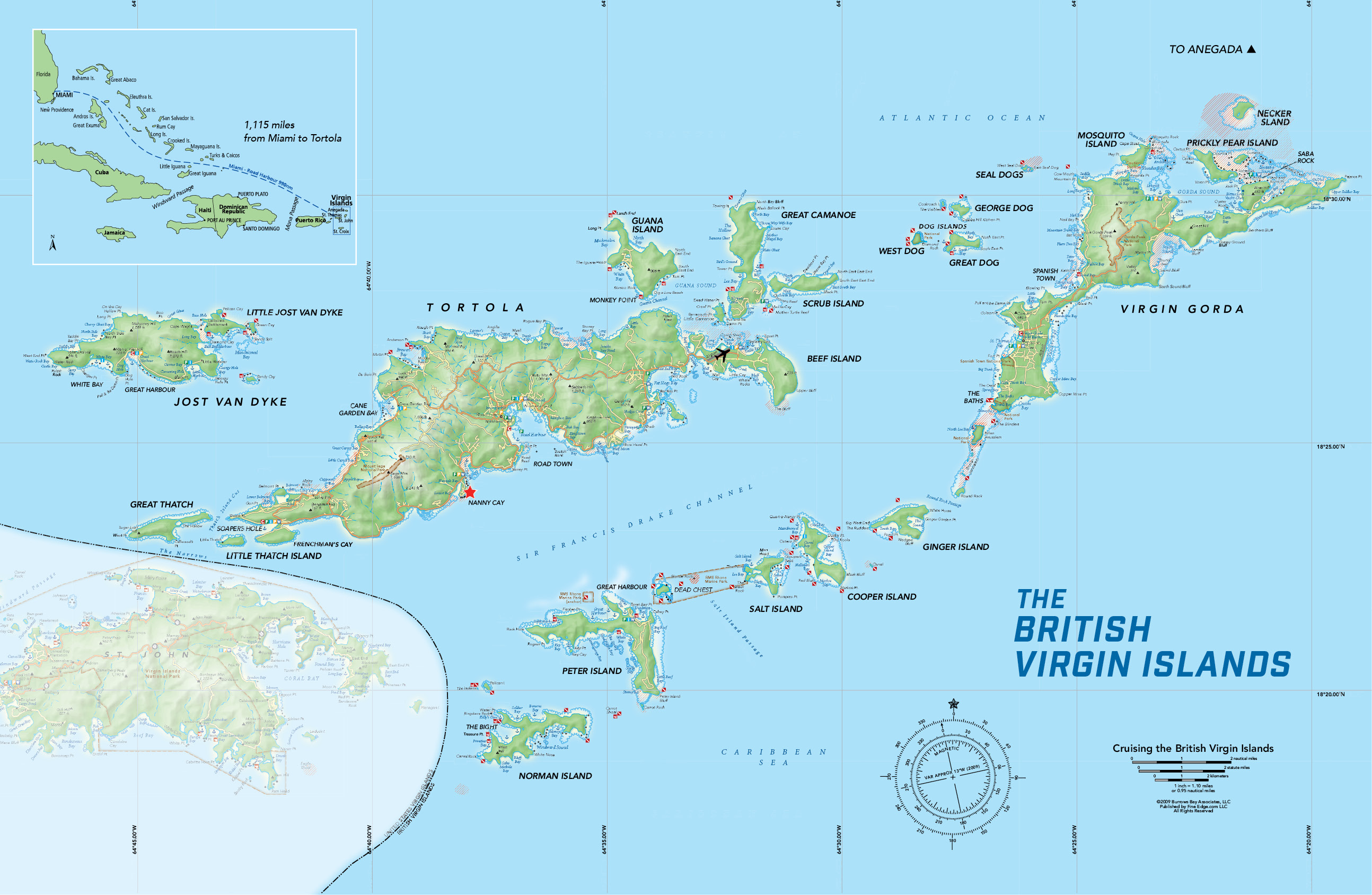 Tortola British Virgin Islands Map