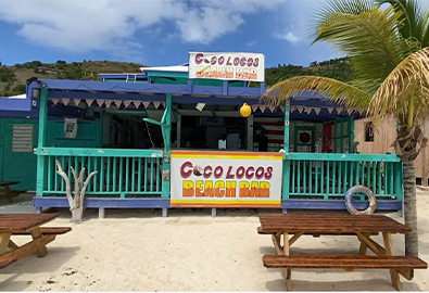 Coco Loco's Beach Bar in the British Virgin Islands