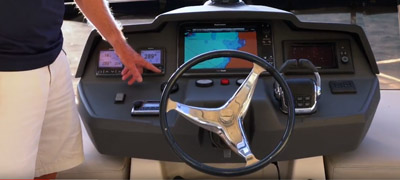 The Helm of a MarineMax 484