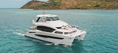 marinemax 545 charter in the water in the bvi
