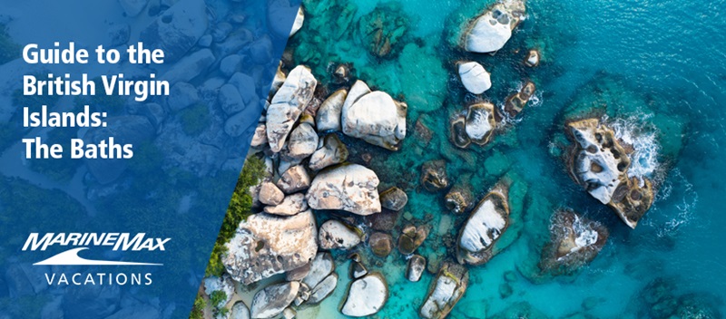 Top view of the baths in the BVI