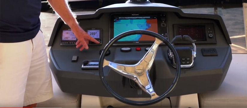The Helm of a MarineMax 484