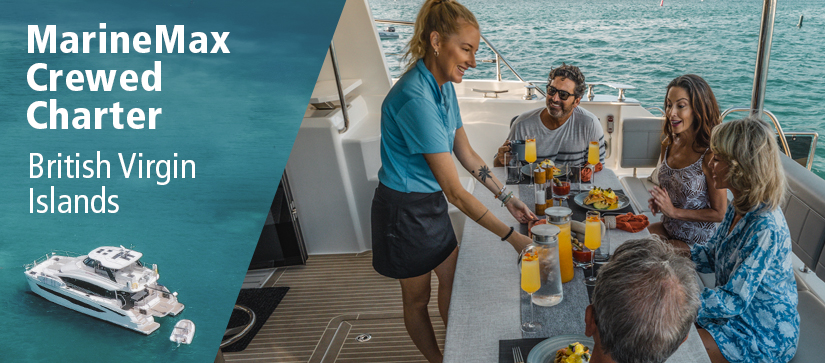 woman serving crew charter guests