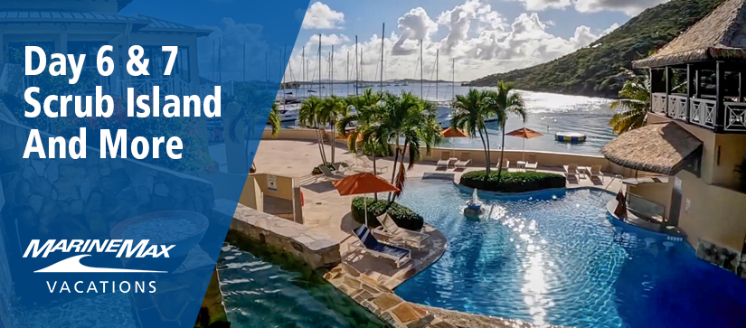 view of scrub island with boor bar and ocean in the view