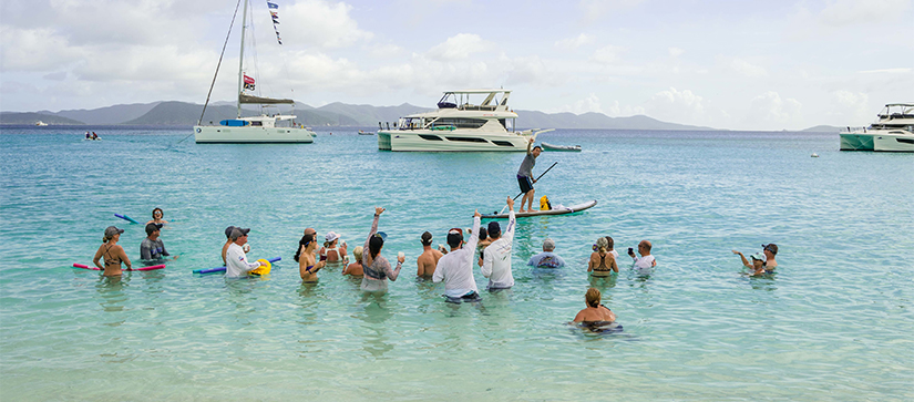boaters enjoying the water in the BVI