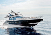 azimut yacht cruising through water