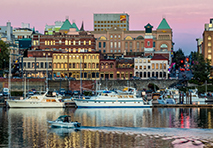 view of water and city in british columbia