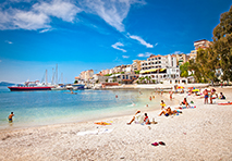 beach scene in montenegro