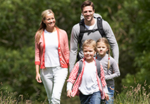 family hiking