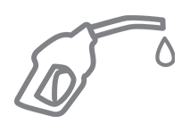 grey icon with fuel handle