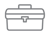 grey tool box icon