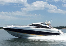 sunseeker yacht cruising through water