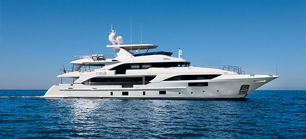 Profile view of Benetti Classic Supreme 132 yacht