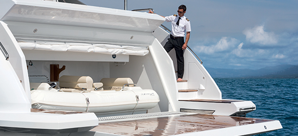 Concierge crew member on yacht