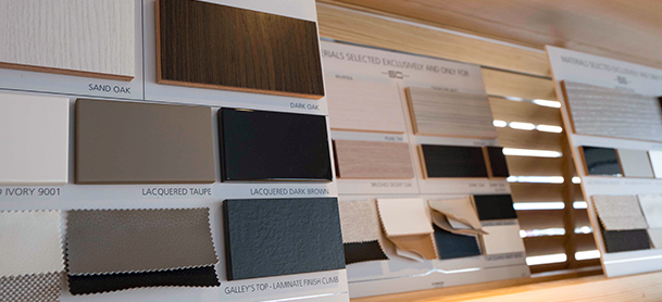 A variety of laminates in different colors to be selected