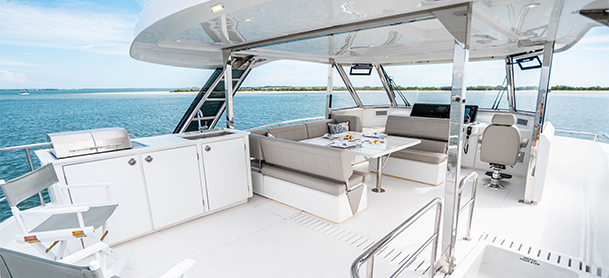 top deck of the MarineMax 545