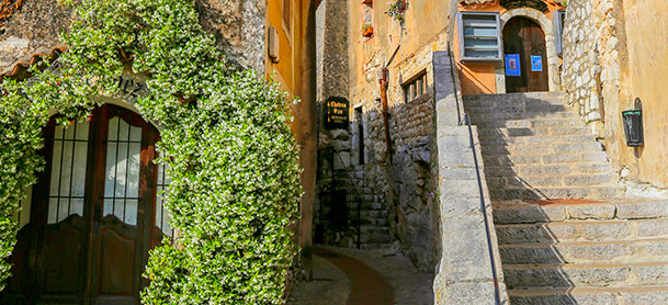 Stone buildings and steps