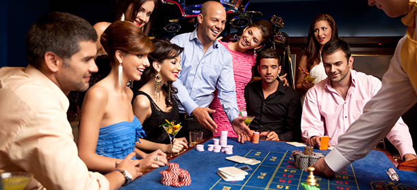 People playing Roulette