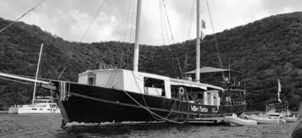 Black and White photo of boat
