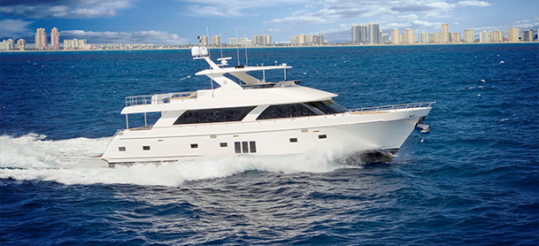 Ocean Alexander 85 motoryacht cruising through the water