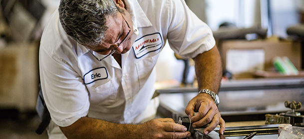 MarineMax certified technician working on repairs