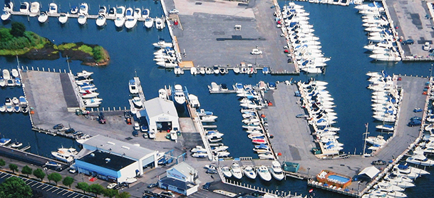 boats lined up on docks